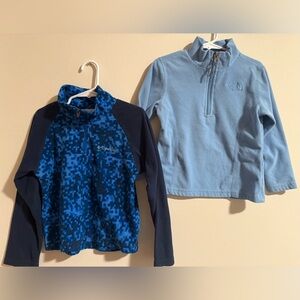 Columbia and North face blue quarter zip Set